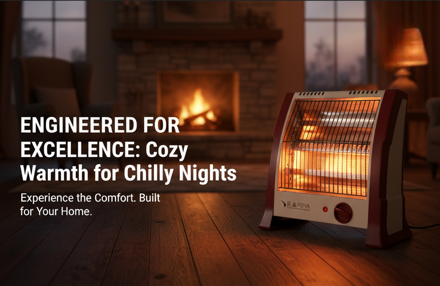 Ranjna Lava II 400W/800W Quartz Room Heater: Cozy, Instant Warmth with 2‑Year Warranty